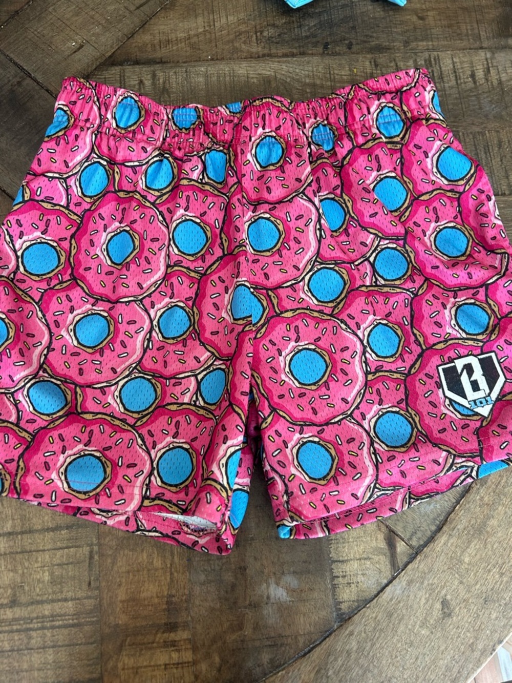 Men's Athletic Shorts in Pink Donut Print